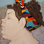 Catherine 2015 Oil on Map of Germany